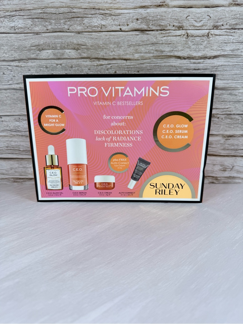 Sunday Riley Pro Vitamins Set - Coral Pink & Gold Accents
